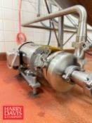 Tri-Clover Centrifugal Pump, Model: C114 with Sterling S/S 1 HP 1,750 RPM Motor: Mounted on S/S Base