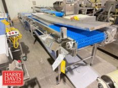 S/S Belt Conveyor: 247” x 20” x 38” Height with S/S Motor and Control Panel