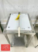 Machete Style S/S Cheese Block Cutting Table: 24” x 20” x 32” Height