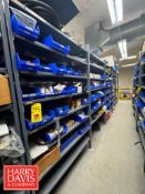 Racks with Assorted Parts, Including: Cylinders, O-Rings, Bearings, Grip Cord, Volt Meter,