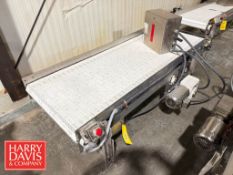 S/S Belt Conveyor: 87” x 32” x 35” Height with S/S Motor