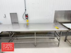 S/S Table: 8’ x 36” x 35” Height
