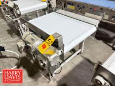 S/S Belt Conveyor: 35” x 24” x 33” Height with S/S Motor and Control Panel