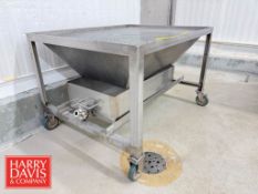 S/S Draining Table: 4’ x 3’ x 30” Height
