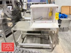 S/S Table: 48” x 24” x 35” Height with Mounted Cabinet