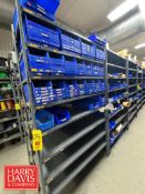 Racks with Assorted Parts, Including: Timing Belts, Bushings, Switches, Relays, Pressure Valve,