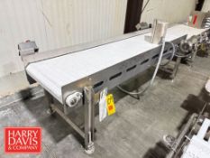 S/S Belt Conveyor: 93” x 24” x 29” Height with S/S Motor