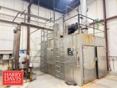 DEC International Smokehouse: 176” Length x 115” Width x 83” Height, Model: MA1035, S/N: