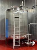 Mueller 3,000 Gallon Dome-Top, Cone-Bottom S/S Tank, S/N: 18210309202-02 with Entry Way and Center