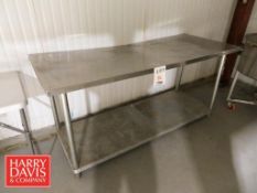 S/S Table: 6’ x 30