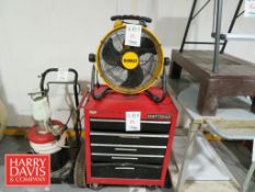 Craftsman Tool Box with Dewalt Fan
