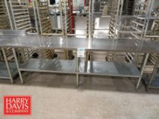 S/S Table: 8’ x 2’ x 33’ Height