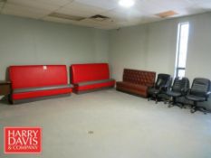 Assorted Chairs, Booths, Water Cooler and Microwave