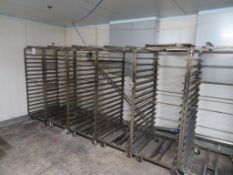 Portable Bakers Racks: 28” Width x 35” Depth x 69” Height