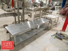 S/S Table: 8’ x 2’, Table and Rack
