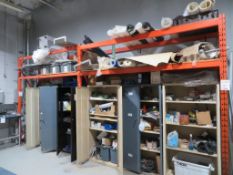Sections: Metal Shelving: 9’ x 30