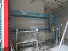 Sections: Pallet Racking, Including: (2) Cross Beams: 9’, (4) Cross Beams: 12’, (2) Uprights: 8’ and