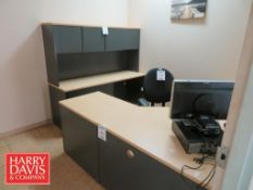 “L” Shaped Desk: 72” x 78” with Credenza, Chair and Computer