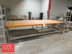 Work Table: 5’ x 12’ x 36’ Height with Butcher Block Top