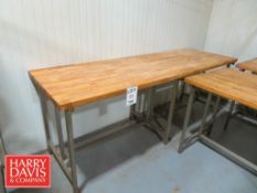 Work Table: 8’ x 30