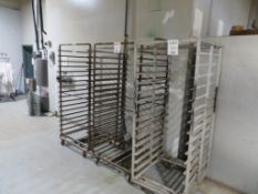Portable Bakers Racks: (2) 34” Width x 32” Depth x 74