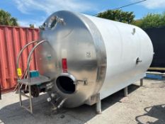 DCI 3,000 Gallon Cream Tank with Horizontal Agitation, S/N: 95-D-50383-A (Subject to Confirmation)
