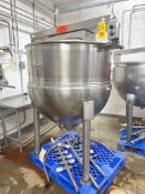Hamilton 150 Gallon S/S Kettle, S/N: F-4531 with Paddles and Side Scrape Paddle