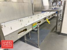 Tray Transport Conveyor: 37’ x 20” with Pins