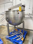 Hamilton 150 Gallon S/S Kettle, S/N: A2421 with Paddles and Side Scrape Paddle