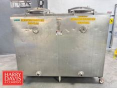 300 Gallon x 2 Compartment S/S Portable Flavor Tank with Vertical Agitation
