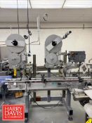 Universal Labeling Systems Dual Head Portable Labeler with Adjustable Split Belt