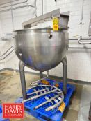 Hamilton 150 Gallon S/S Kettle, S/N: A2421 with Paddles and Side Scrape Paddle