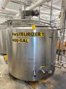 Feldmeier 600 Gallon Slope-Bottom Jacketed Pasteurizer S/S with Top Vertical Agitation and Swing Top