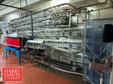 Over 1,000' Gallon Jug Conveyor with 180° Turns, Cable and Drive (from Blow Mold to Filler Room)