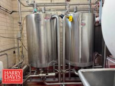 Sanimatic 250 Gallon x 2 Compartment Skid Mounted CIP System, S/N: 57975-1066, 10965 with Heat