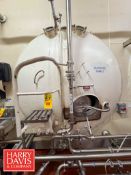 4,000 Gallon Horizontal Jacketed Tank with Spray Ball (Creamery Package S/N: 1502)