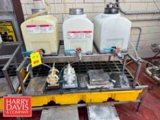 Poly Tank Chemical Mixing Station with (2) Poly Chemical Pumps and S/S Base