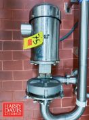 Fristam Centrifugal Pump, Model: FPX 3541-185 with 5 HP 1,765 RPM Motor: Mounted on S/S Base