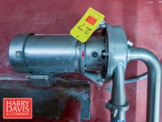 Alfa Laval Centrifugal Pump with 5 HP 1,760 RPM Motor: Mounted on S/S Base