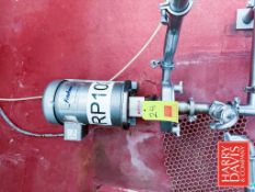 Fristam Centrifugal Pump, Model: FPX 731-173 with 3 HP 1,760 RPM Motor: Mounted on S/S Base