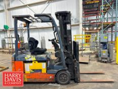 Toyota 2,500 LB Capacity Electric Fork Truck, Model: 8FBE20U, S/N: 13696