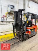 Toyota 2,550 LB Capacity Electric Fork Truck, Model: 7FBEU20, S/N: 17924
