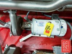 Fristam Centrifugal Pump, Model: FPR 3541-205 with Motor: Mounted on S/S Base