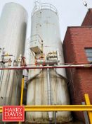 Damrow 30,000 Gallon Silo, S/N: 18346 with Horizontal Agitation, Inlet/Outlet Valves , Gauges and