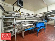 Over 1,000' Gallon Jug Conveyor with 180° Turns, Cable and Drive (from Blow Mold to Filler Room)