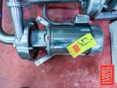 Alfa Laval Centrifugal Pump with 5 HP 1,760 RPM Motor: Mounted on S/S Base