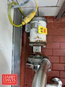 Fristam Centrifugal Pump, Model: FPX 3541-205 with 5 HP 1,760 RPM Motor: Mounted on S/S Base
