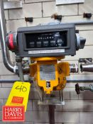 LC Liquid Controls Positive Displacement Flow Meter, Model: M-7-5, S/N: 372759010, Flow Rate 10-