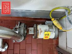 Fristam Centrifugal Pump, Model: FPX 3541-205 with 5 HP 1,760 RPM Motor: Mounted on S/S Base