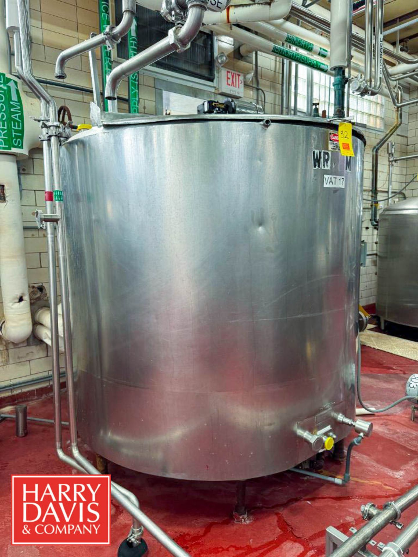 Mojonnier 4-Zone Jacketed S/S Processor, Model: Mi 1000, S/N: 1621 with ...